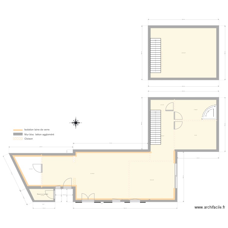 Plan de masse extension veranda. Plan de 0 pièce et 0 m2