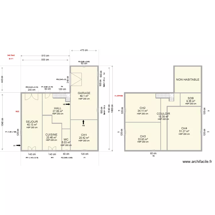 BOUILLI MUSTAPHA. Plan de 