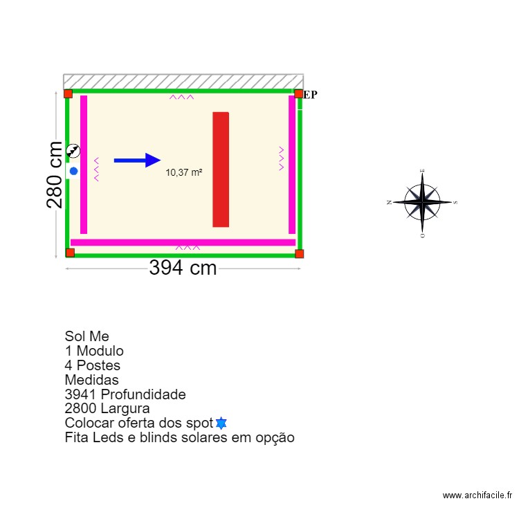 Beat Meyer. Plan de 1 pièce et 10 m2