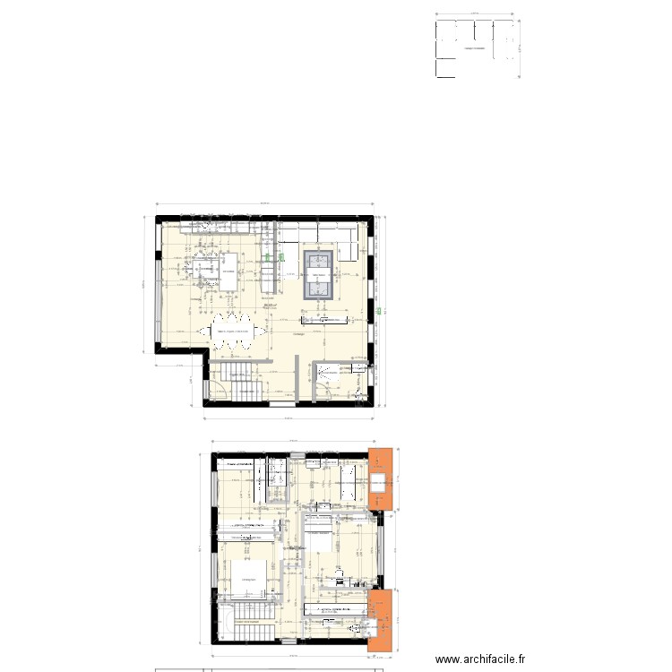 SCI L EMBELLIE . Plan de 2 pièces et 153 m2