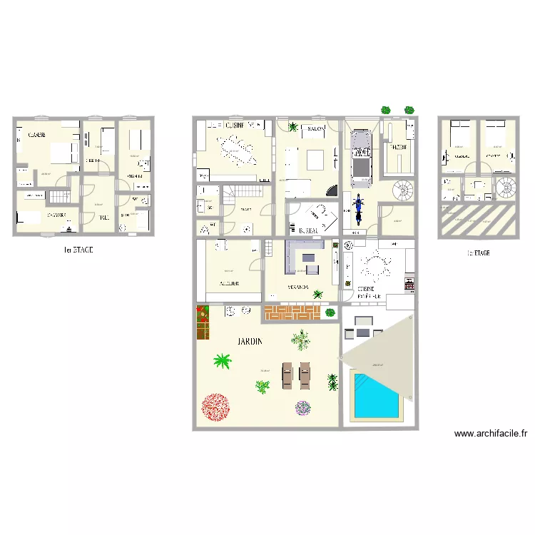 Maison Nieul le Virouil. Plan de 