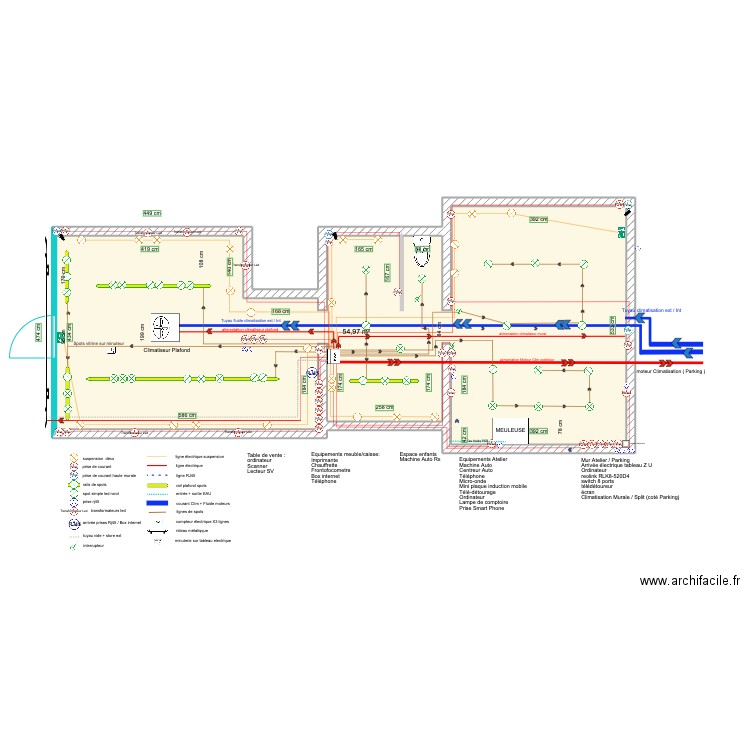 LAJARRIGE x LLB ELEC. Plan de 1 pièce et 55 m2