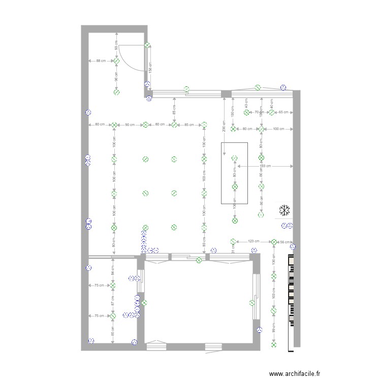 Extension_Lumieres_v03. Plan de 2 pièces et 16 m2