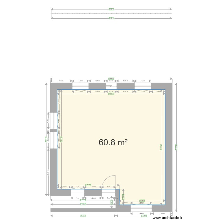 etage existent 2. Plan de 0 pièce et 0 m2