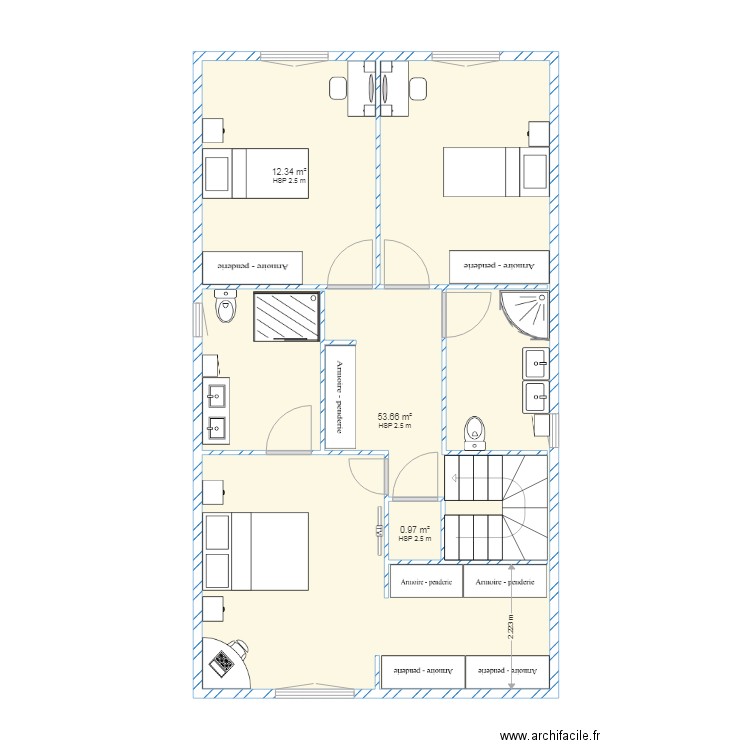 ducos géraldine étage. Plan de 0 pièce et 0 m2