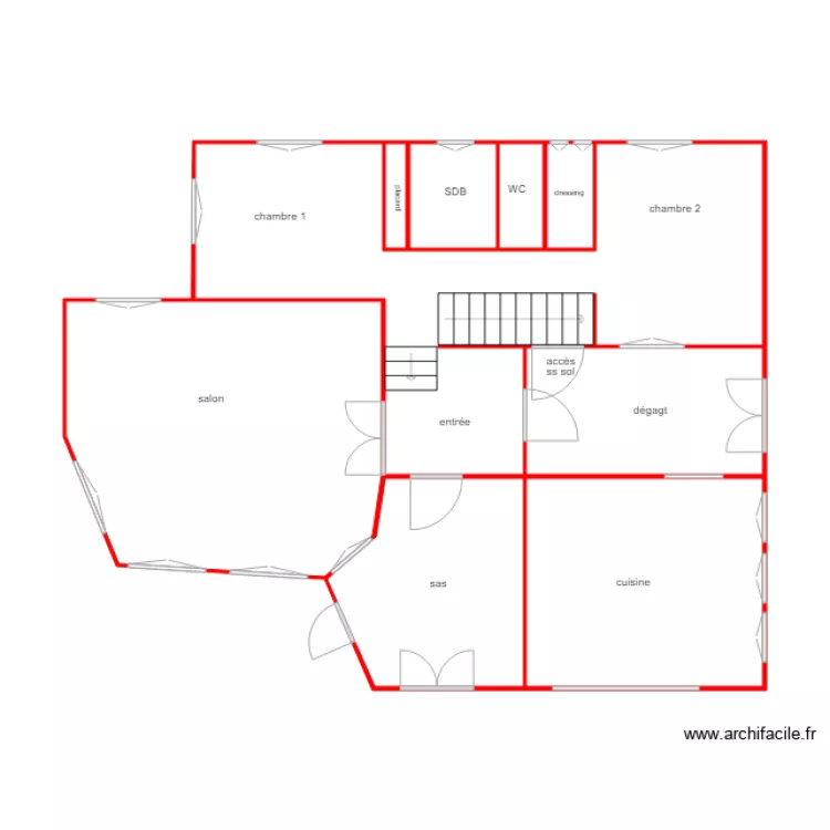 RDC et  ENTRESOL ID PIECES. Plan de 