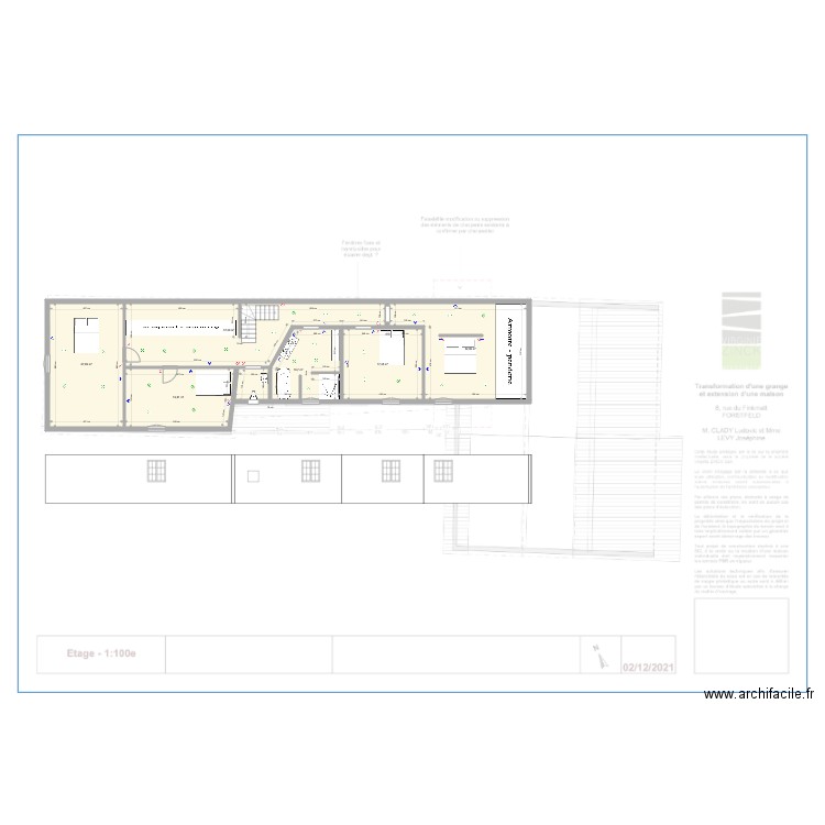 ludojosephineétage1. Plan de 6 pièces et 151 m2