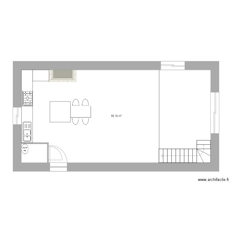 Plan Perraud RDC. Plan de 0 pièce et 0 m2