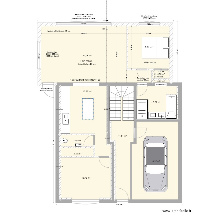 RDC Kerentrech maçon. Plan de 40 pièces et 249 m2