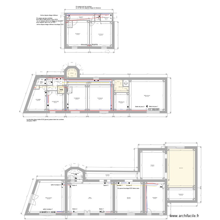 Plan chauffage. Plan de 0 pièce et 0 m2