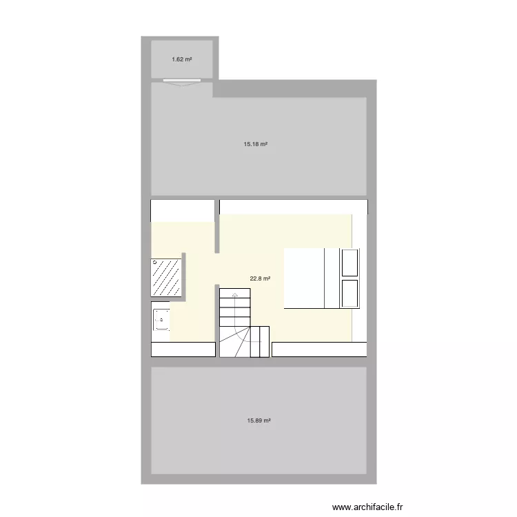 Tabellion 4e &eacute;tage Mezzanine version 1. Plan de 0 pièce et 0 m2