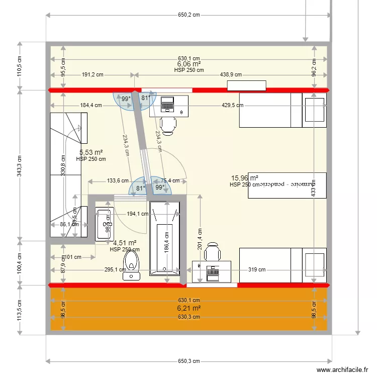 GRAND LEEZ 2eme am&eacute;nagement 4 ILG. Plan de 