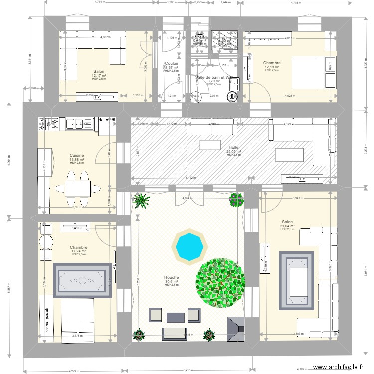 darinet 2. Plan de 11 pièces et 141 m2