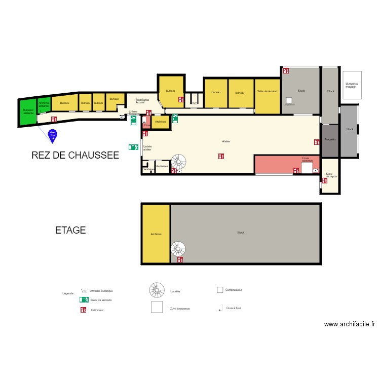 PLAN BUREAUX AMIANTE. Plan de 0 pièce et 0 m2