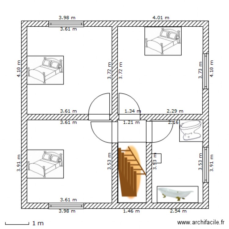 2eme 8m/8m. Plan de 0 pièce et 0 m2