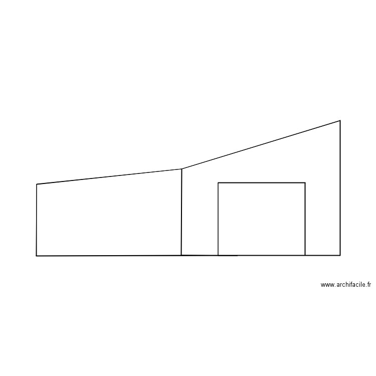 Extension garage. Plan de 2 pièces et 22 m2