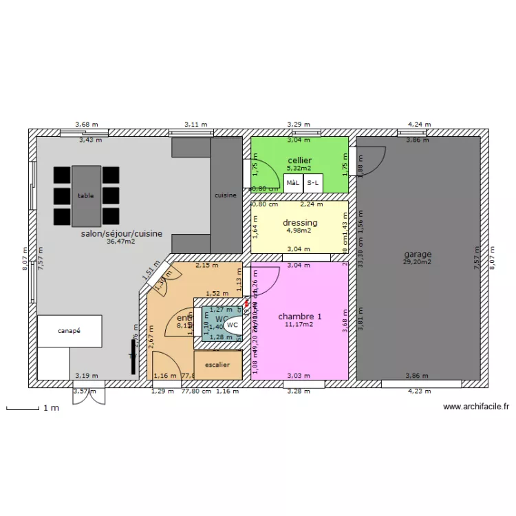 projet maison rdc. Plan de 