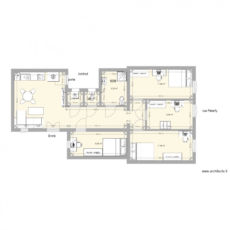 Péterfy Sándor 37  András  20170705 AMÉNAGEMENT. Plan de 0 pièce et 0 m2