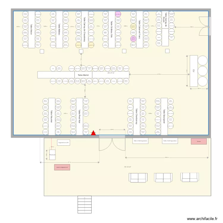 Plan salle Bezyl. Plan de 