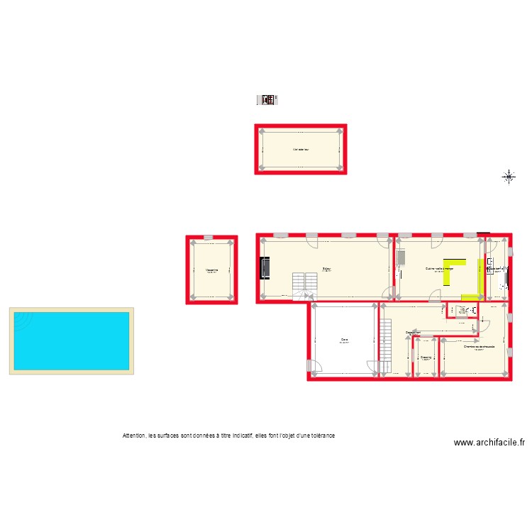 BI 1957 REZ DE CHAUSSEE COTE. Plan de 0 pièce et 0 m2