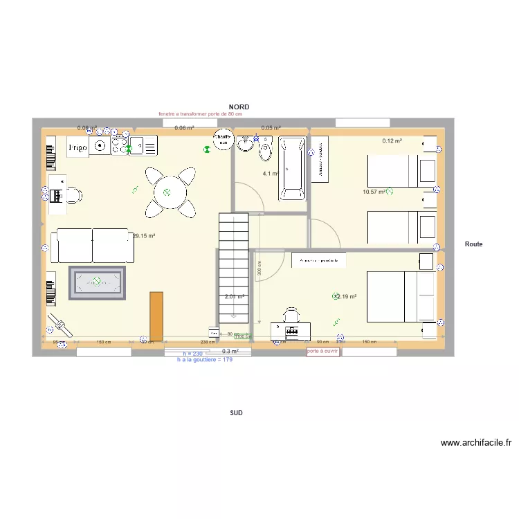 Ecurie RDC Pinceloup Option5. Plan de 