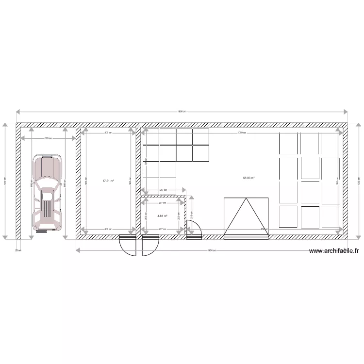 garage. Plan de garage. Plan de