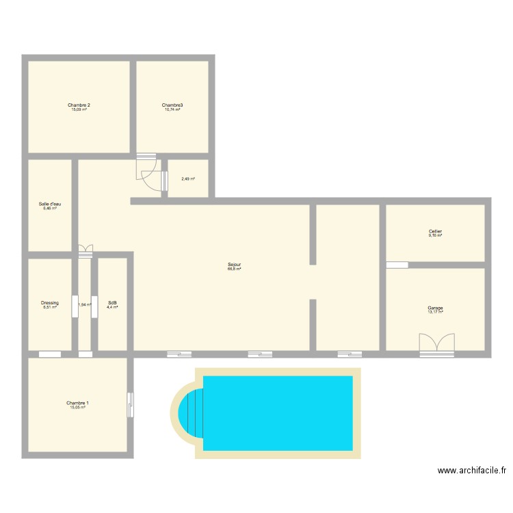 Maison Djerba. Plan de 0 pièce et 0 m2