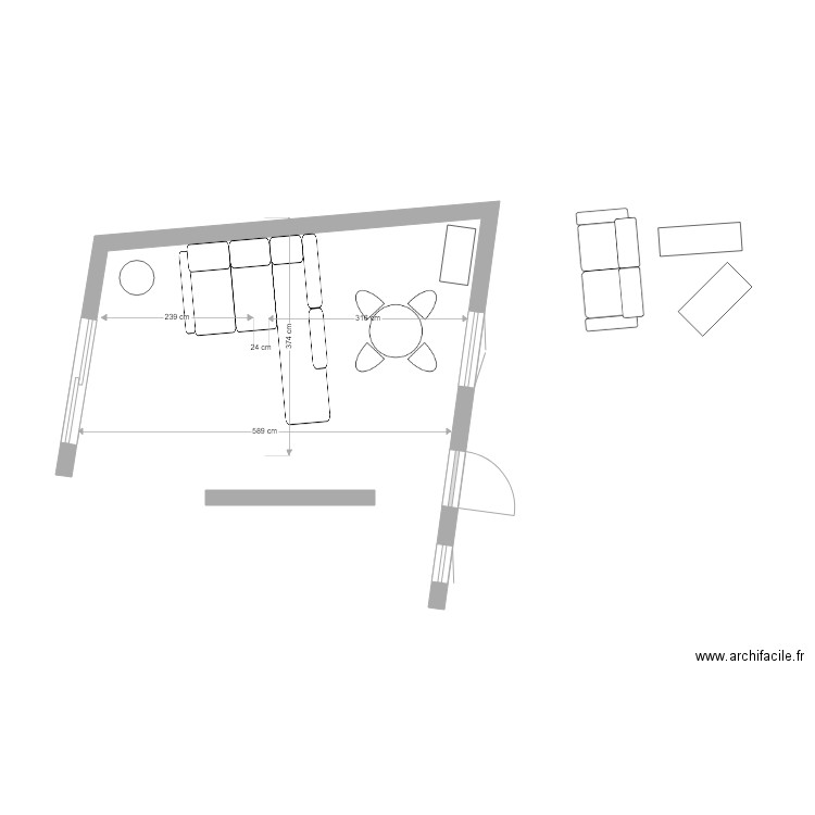 Salon Maison. Plan de 0 pièce et 0 m2