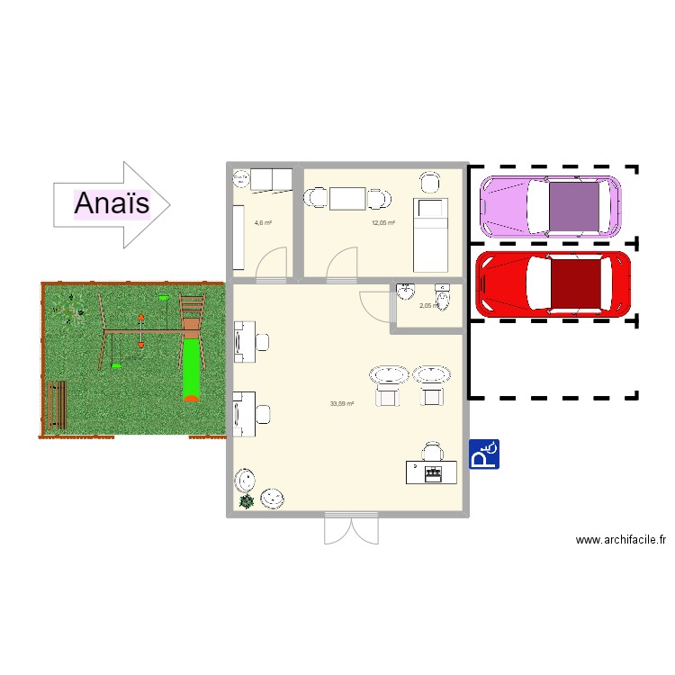salon de coiffure . Plan de 0 pièce et 0 m2