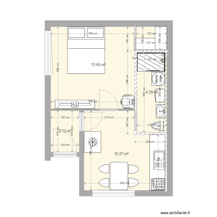 DAUNIC. Plan de 0 pièce et 0 m2