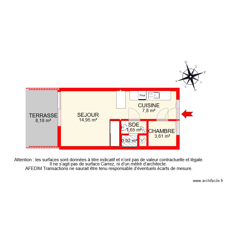 BI 8820. Plan de 8 pièces et 39 m2