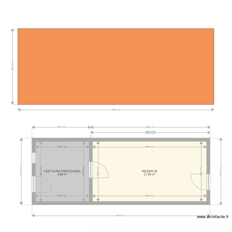Labenne vestiaires. Plan de 