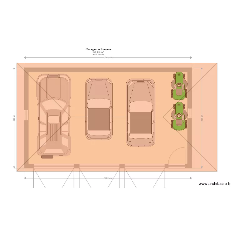 Garage de Tressus. Plan de 