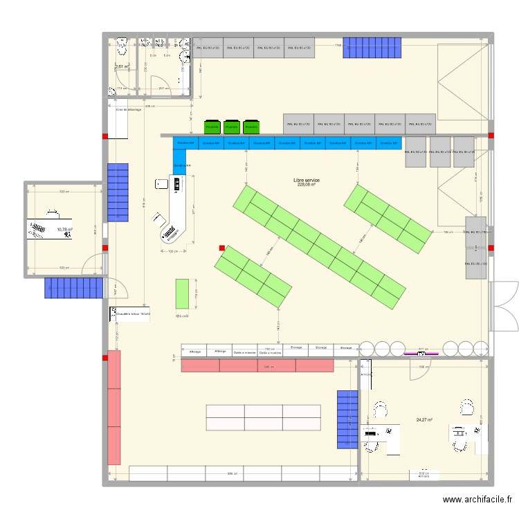 quiers v5. Plan de 7 pièces et 274 m2