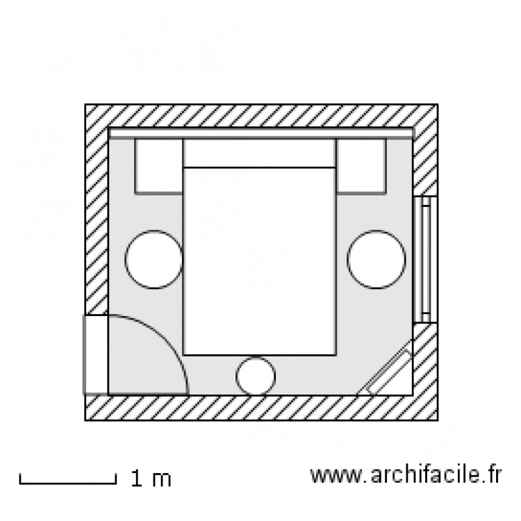 Chambre JG T3  Lit 140 X 190 et pont de lit But Tatiana  V 23 Fév 2012. Plan de 0 pièce et 0 m2