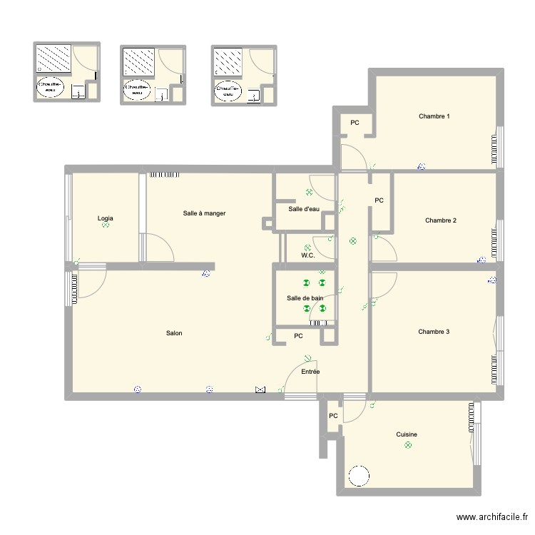 Plan Champs 2. Plan de 38 pièces et 246 m2