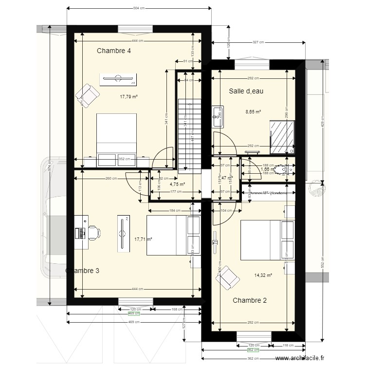 Plan etage 4 5 01 07 2021. Plan de 0 pièce et 0 m2