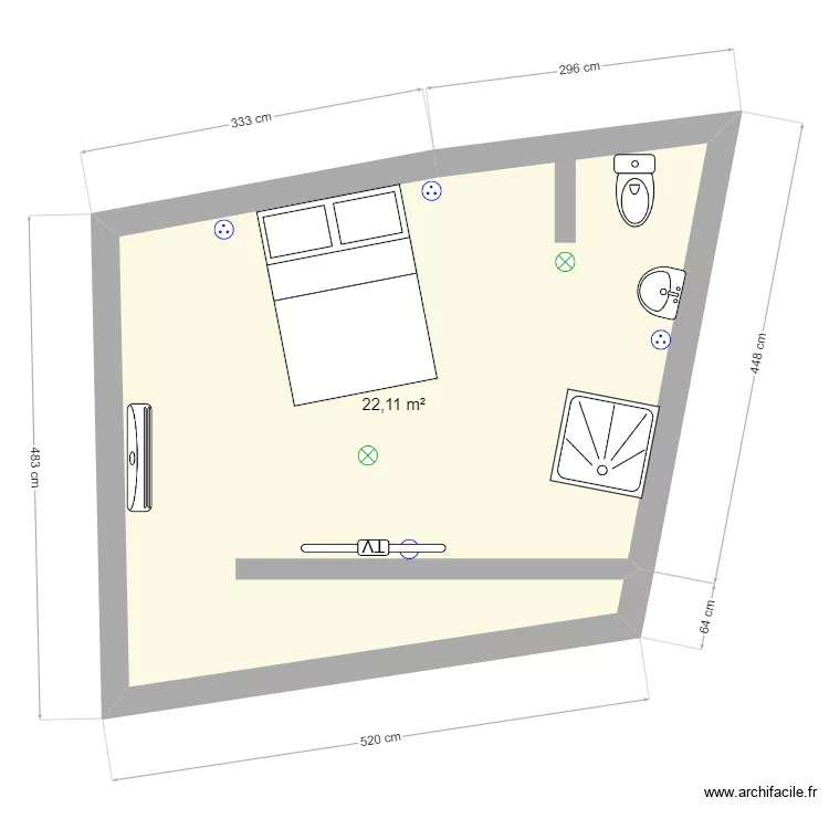 2 &egrave;me etage VEDENE. Plan de 