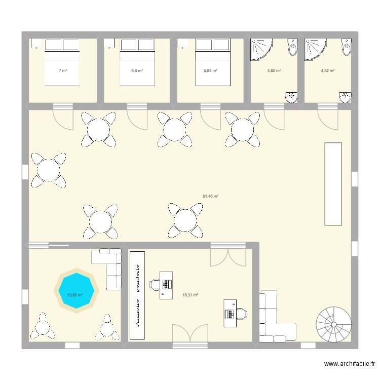 Luxifer rdc 2. Plan de 0 pièce et 0 m2