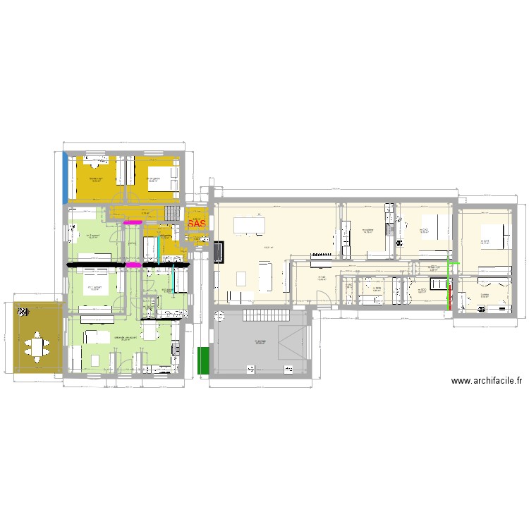  oct annexe appart 2. Plan de 24 pièces et 308 m2