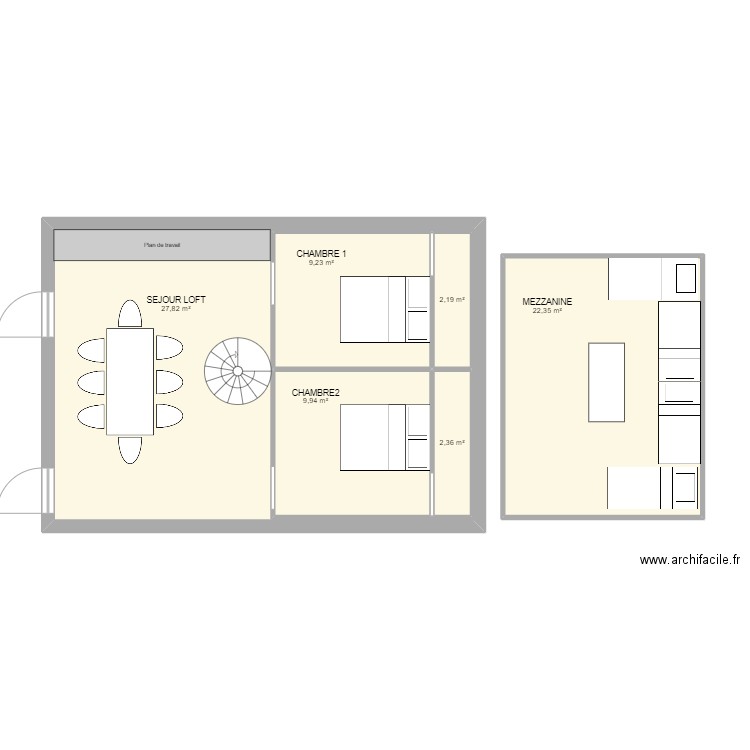 PLAN LOFT. Plan de 0 pièce et 0 m2