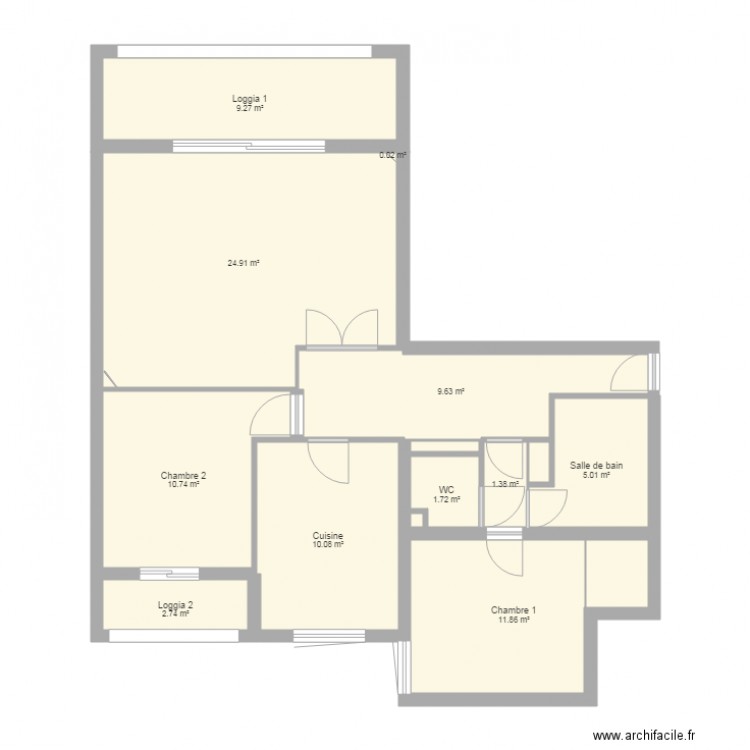 Appartement. Plan de 0 pièce et 0 m2