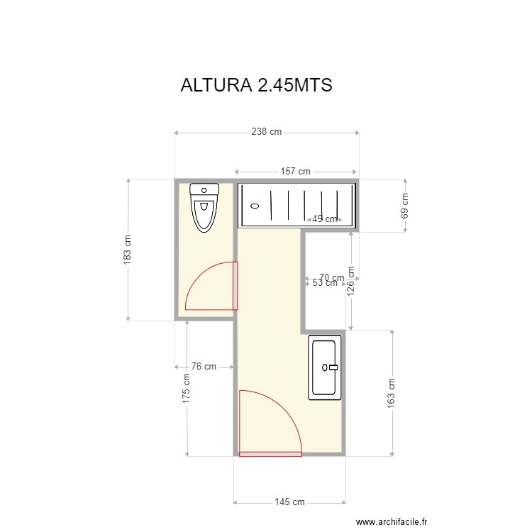 RAMSES BAÑO. Plan de 0 pièce et 0 m2