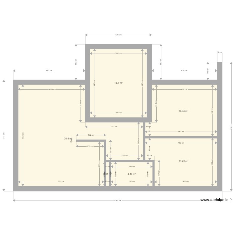 Monney. Plan de 0 pièce et 0 m2