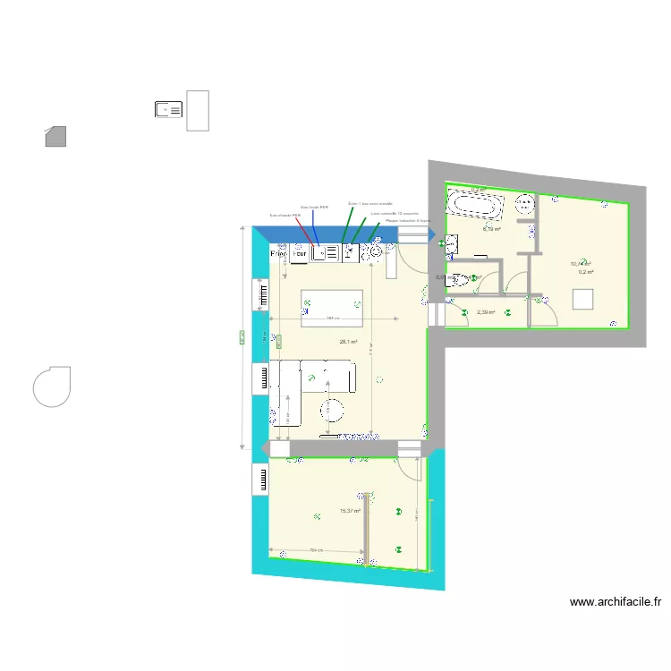 Appart Jim V4. Plan de 