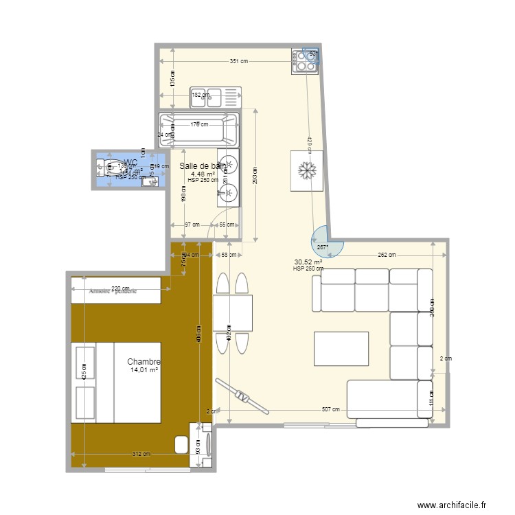 dar. Plan de 0 pièce et 0 m2