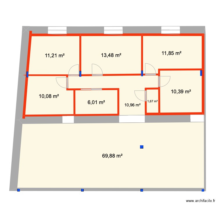 appartement Thuyset 1. Plan de 10 pièces et 146 m2
