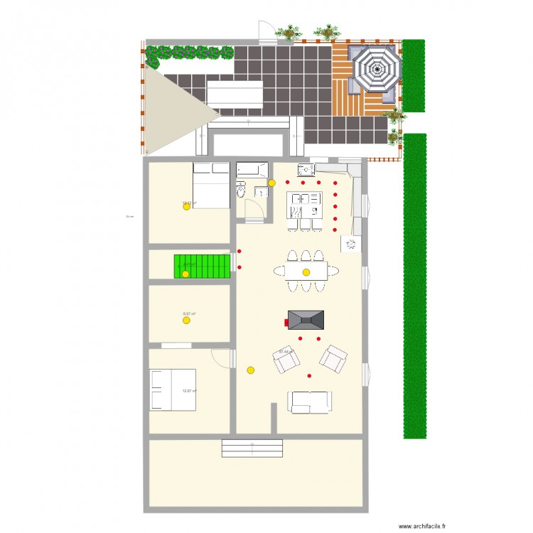 Plan de duplex 2. Plan de 0 pièce et 0 m2