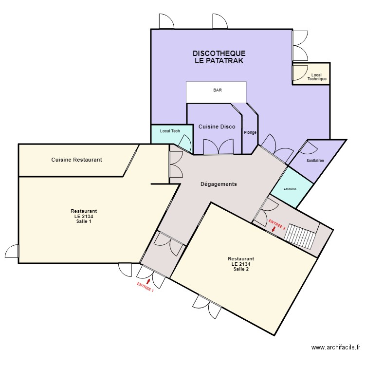 arcs 2000 locaux ph2. Plan de 9 pièces et 175 m2