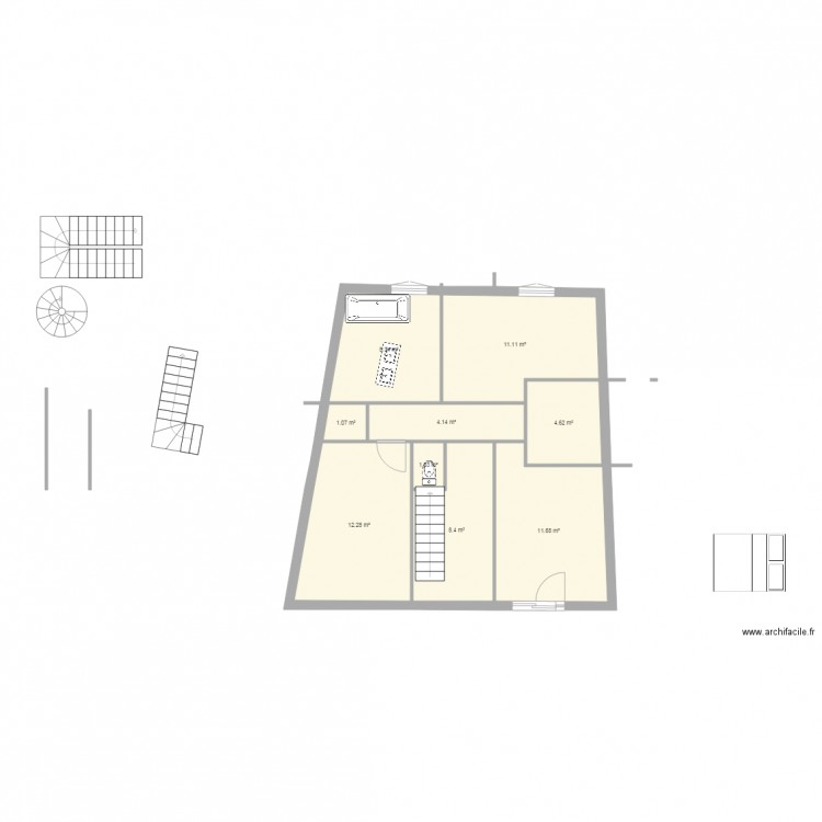 Maison 2 escalier gauche. Plan de 0 pièce et 0 m2